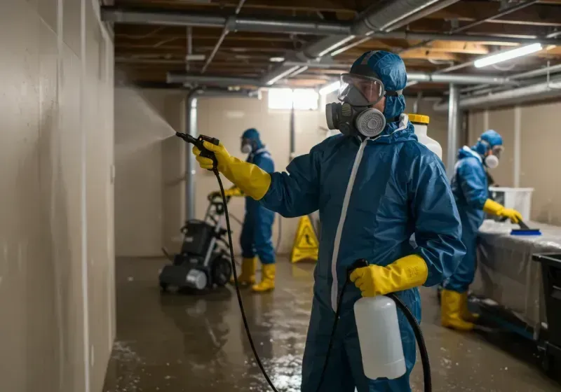 Basement Sanitization and Antimicrobial Treatment process in Deer Lodge, MT